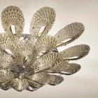 Lámpara de techo artesanal de vidrio veneciano ahumado, Made in Italy - Minos viadurini