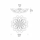 Lámpara de techo artesanal de vidrio veneciano ahumado, Made in Italy - Minos viadurini