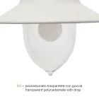 Lámpara de techo para exterior en aluminio Made in Italy Estilo vintage - Cassandra viadurini