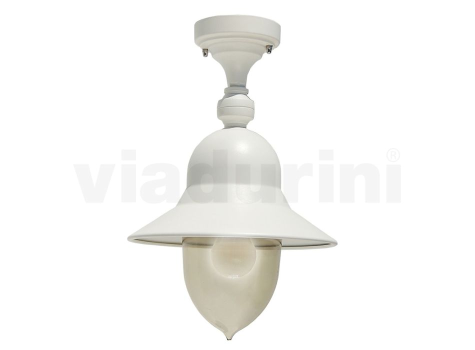 Lámpara de techo exterior de aluminio estilo vintage Made in Italy - Cassandra viadurini