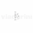 Lámpara de techo para exteriores de aluminio fundido a presión fabricada en Italia, Anika viadurini