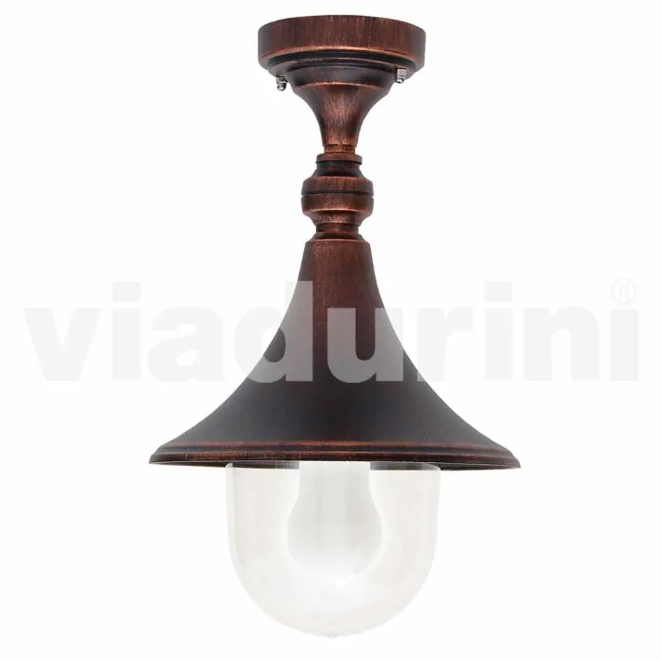 Lámpara de techo de jardín de aluminio fundido a presión fabricada en Italia, Anusca viadurini