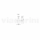 Lámpara de techo de jardín de aluminio fundido a presión fabricada en Italia, Anusca viadurini