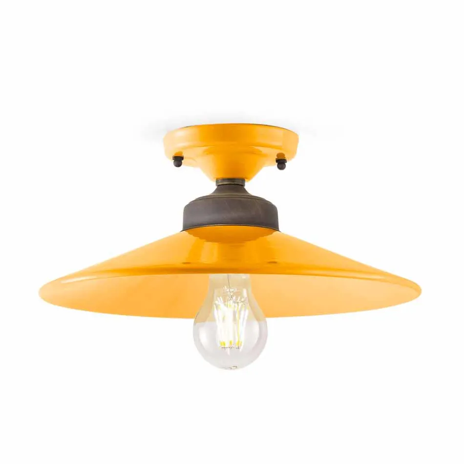 Lámpara de techo de cerámica Diseño de techo y latón Cecilia viadurini