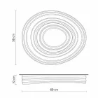 Lámpara de techo de diseño moderno para sala de estar en yeso blanco mate - Regaliz viadurini