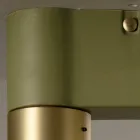 Lámpara de techo en cerámica y latón cepillado hecha a mano en Italia - Toscot Match viadurini