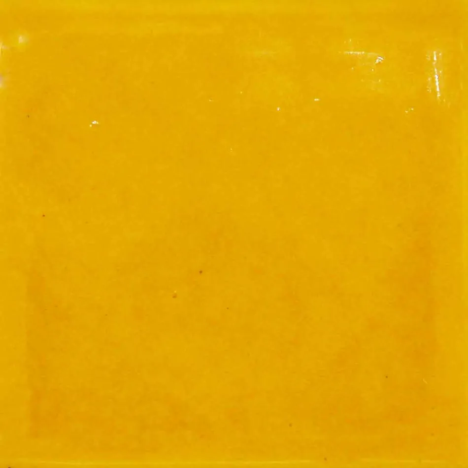 Lámpara de techo en mayólica toscana y latón, 30 cm, Rossi - Toscot viadurini