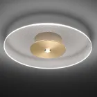 Lámpara de techo de metal con difusor de plexiglás micropunteado - Nora viadurini