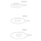 Lámpara de techo de metal con difusor de plexiglás micropunteado - Nora viadurini