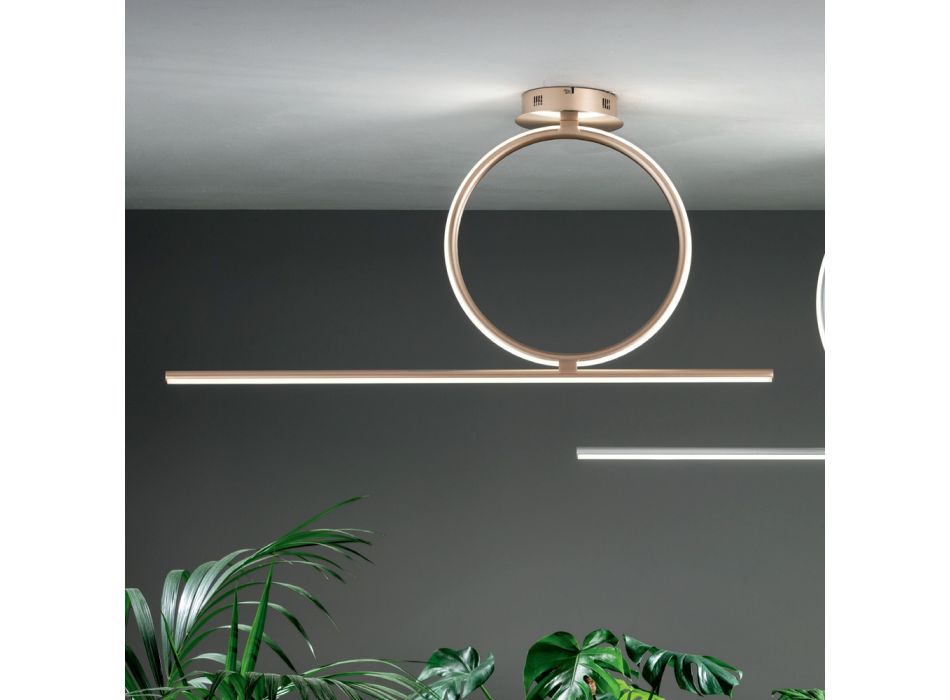 Lámpara de techo de metal LED regulable con difusor de silicona - Marmore viadurini