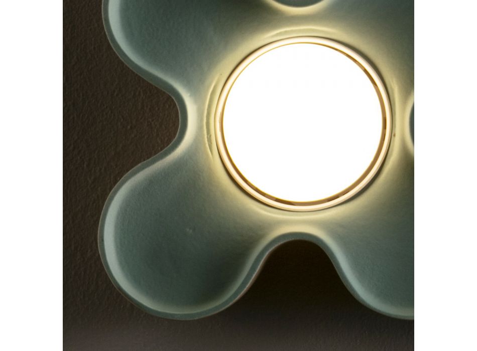 Lámpara de techo de cerámica moderna hecha a mano en Italia - Toscot Clover viadurini