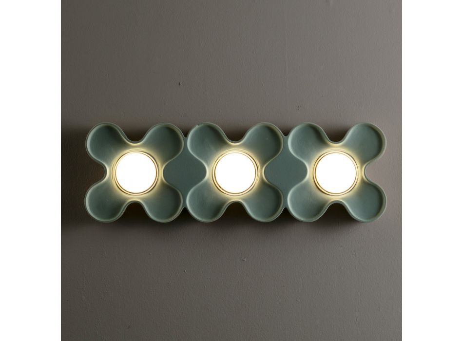 Lámpara de techo de cerámica moderna hecha a mano en Italia - Toscot Clover viadurini