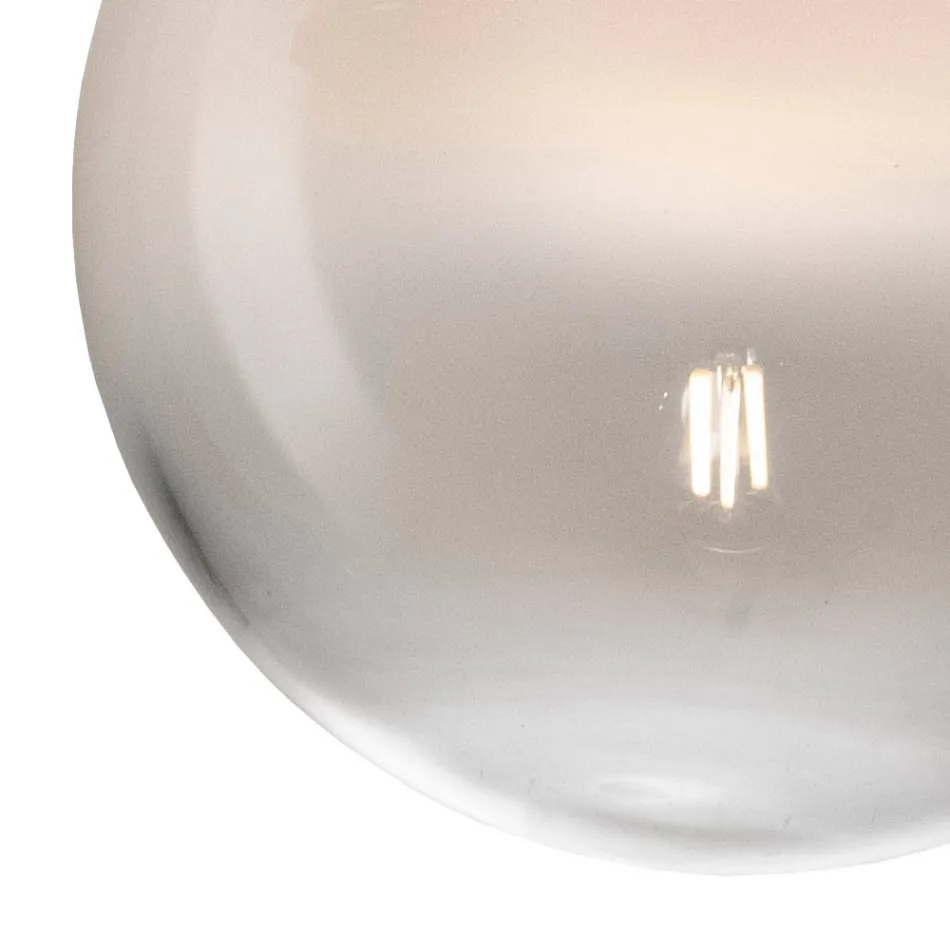 Lámpara de techo pequeña en varios acabados de cristal veneciano, fabricada en Italia - Iride viadurini