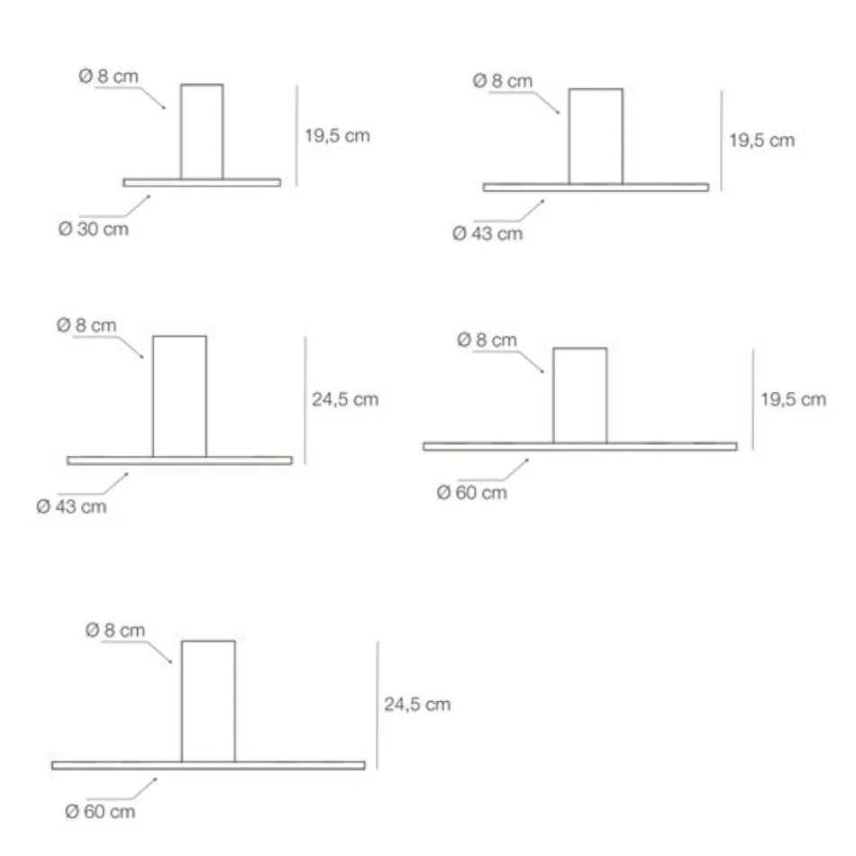 Lámpara de techo de metal en varios acabados y tamaños - Luces viadurini
