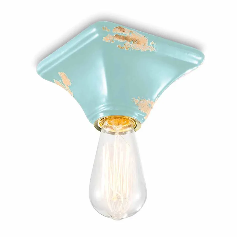 Techo de cerámica de base cuadrada de la vendimia Ashley Ferroluce viadurini