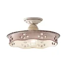 Lámpara de Techo Vintage en Cerámica y Hierro Hecho a Mano 2 Tamaños - Alessandria viadurini