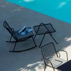 Reposapiés de jardín con estructura de acero galvanizado Made in Italy - Elvia viadurini