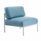 Sillón Central Modular para Exterior en Metal y Tela Made in Italy - Cola viadurini