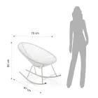 Mecedora de metal para interior y exterior - Elio viadurini