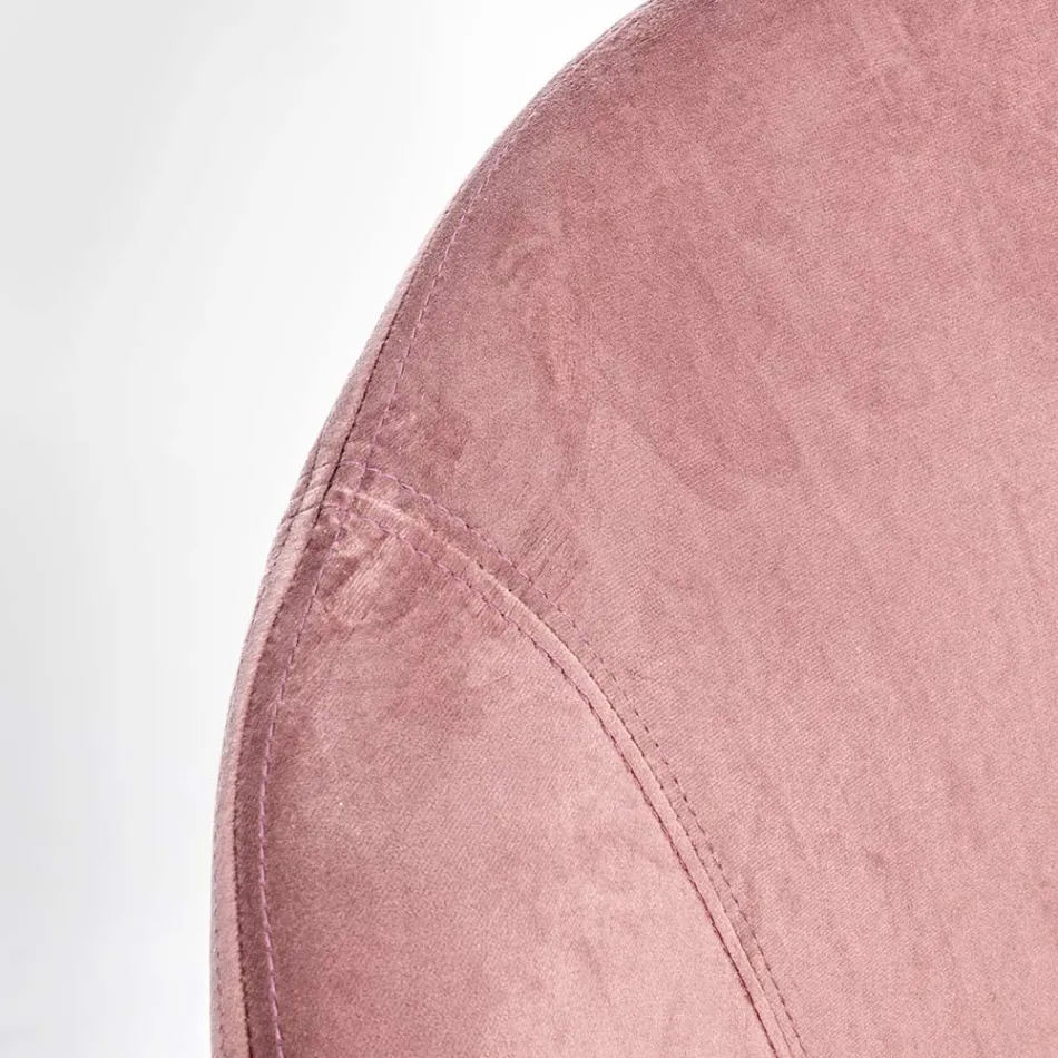 Sillón Mecedora Tapizado Efecto Terciopelo Diseño Escandinavo - Pippy viadurini