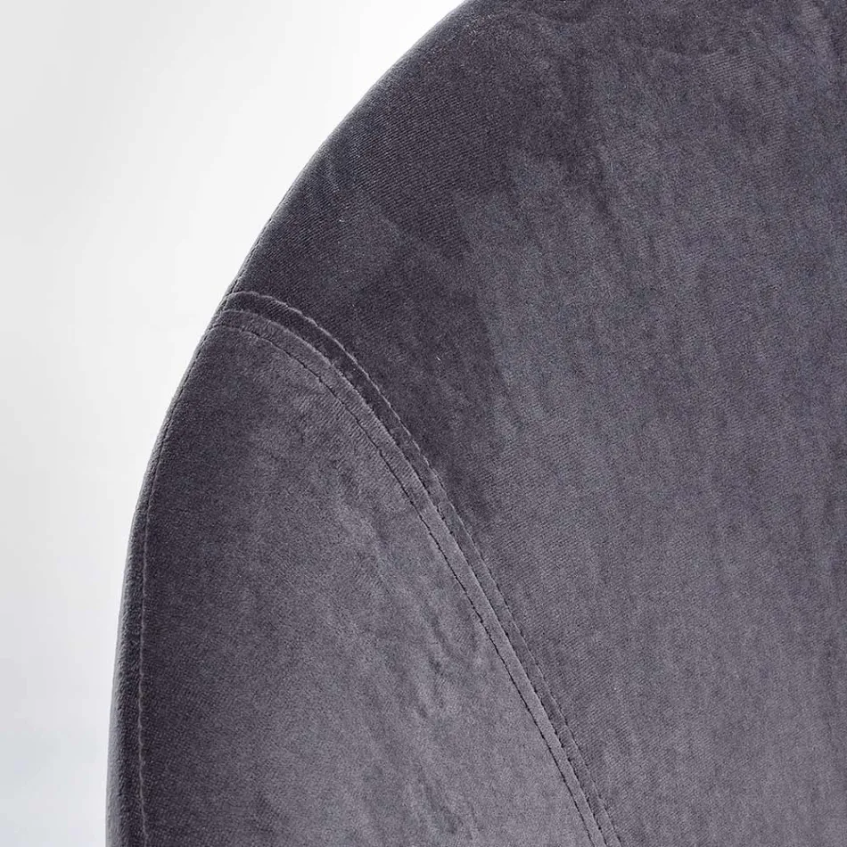 Sillón Mecedora Tapizado Efecto Terciopelo Diseño Escandinavo - Pippy viadurini