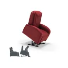 Sillón elevador de 2 motores con masaje shiatsu hecho en Italia Bria viadurini