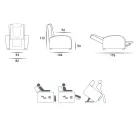 Sillón elevador de 2 motores con masaje shiatsu hecho en Italia Bria viadurini