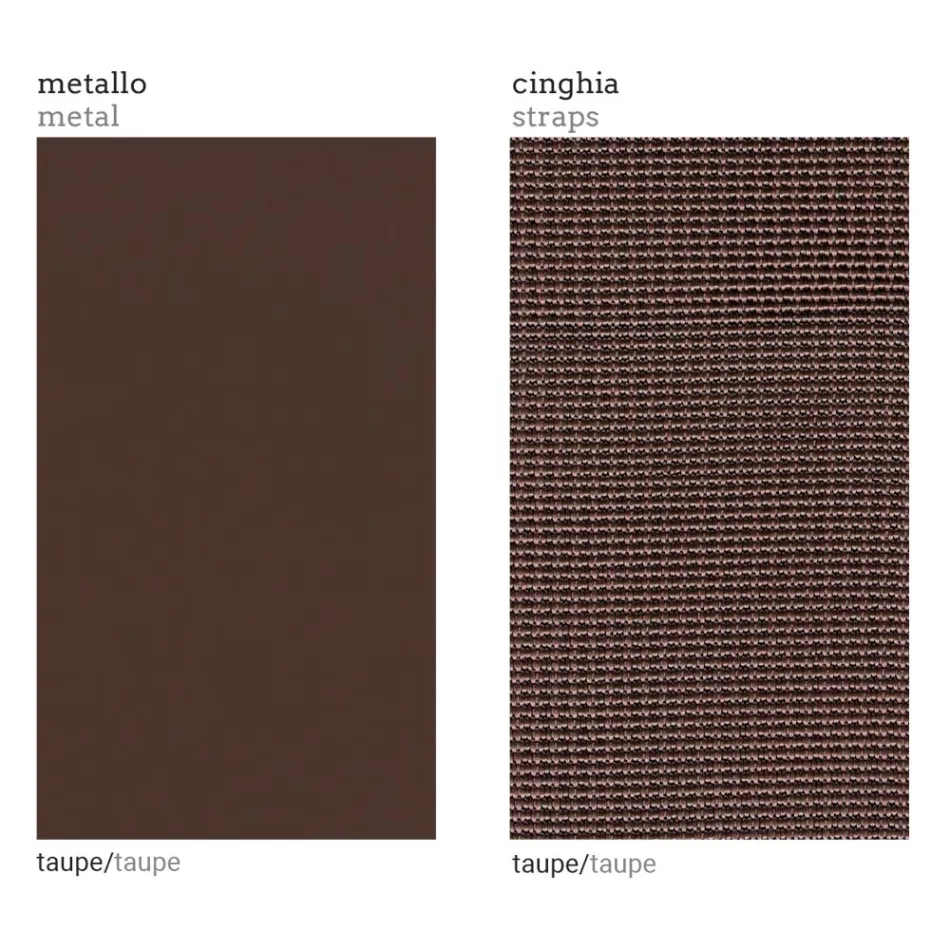 Sillón de exterior de esquina izquierda en aluminio y correas Made in Italy - Juliediv viadurini