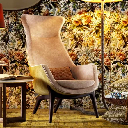 Sillón Bergerie en tejido de diseño Grilli Wilde hecho en Italia viadurini