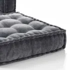 Sillón de diseño étnico Chaise Longue en terciopelo gris o azul - Fibra viadurini