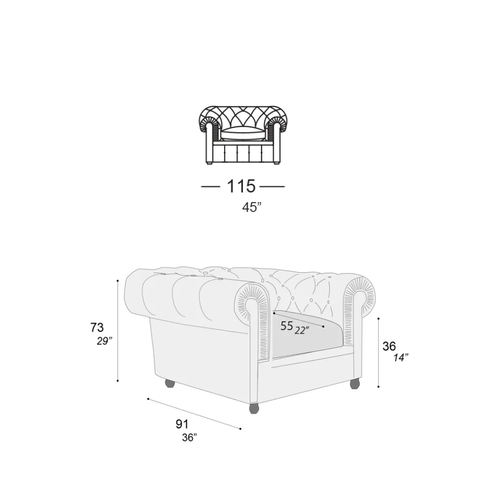 Sillón Clásico con Pies en Forma de Cebolla en Madera de Haya Made in Italy - Spassoso viadurini