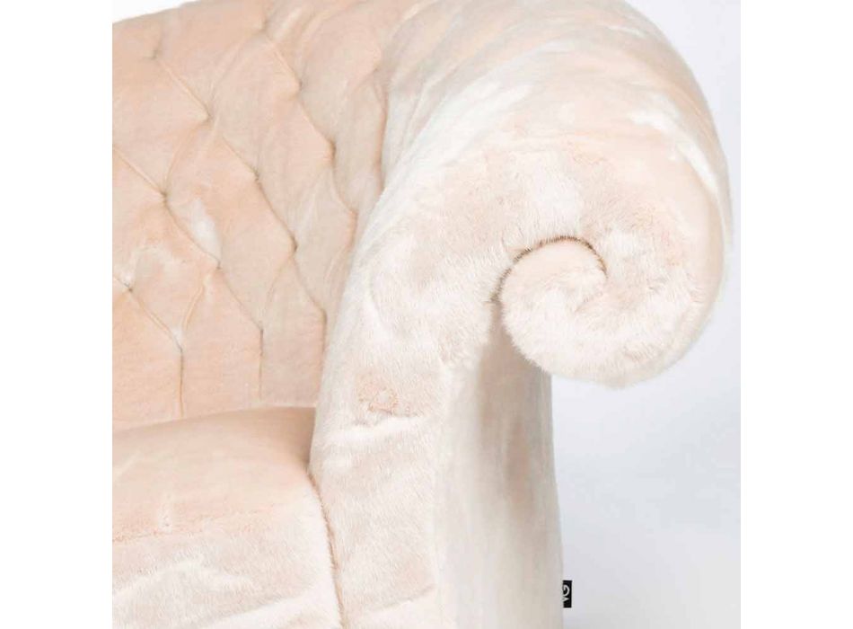 sillón acolchado a máquina de piel sintética Balma viadurini