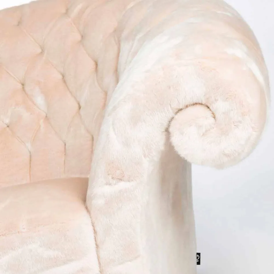 sillón acolchado a máquina de piel sintética Balma viadurini