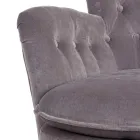 Sillón clásico en madera y asiento acolchado en algodón acolchado - Monny viadurini