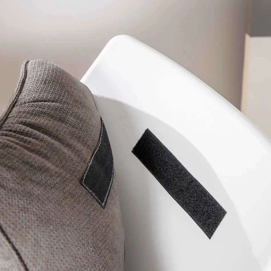 Sillón con base de metal, estructura de polipropileno y cojines de tela - Tablet viadurini