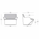 Sillón con reposabrazos Slide Kami Diseño moderno hecho en Italia viadurini