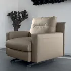 Sillón con cojín de asiento acolchado en pluma y poliéster Made in Italy - Malizioso viadurini
