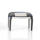 Sillón con Puf en Tela Patchwork - Bromo viadurini