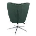 Sillón con estructura ajustable en acero cromado y terciopelo - Giulia viadurini