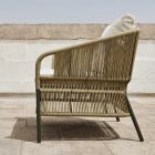 Sillón de exterior con asiento tejido y cojines - Cricket by Varaschin viadurini