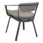 Sillón de exterior con estructura de aluminio gris tórtola - Righello viadurini