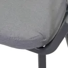 Sillón de exterior con estructura de aluminio gris tórtola - Righello viadurini