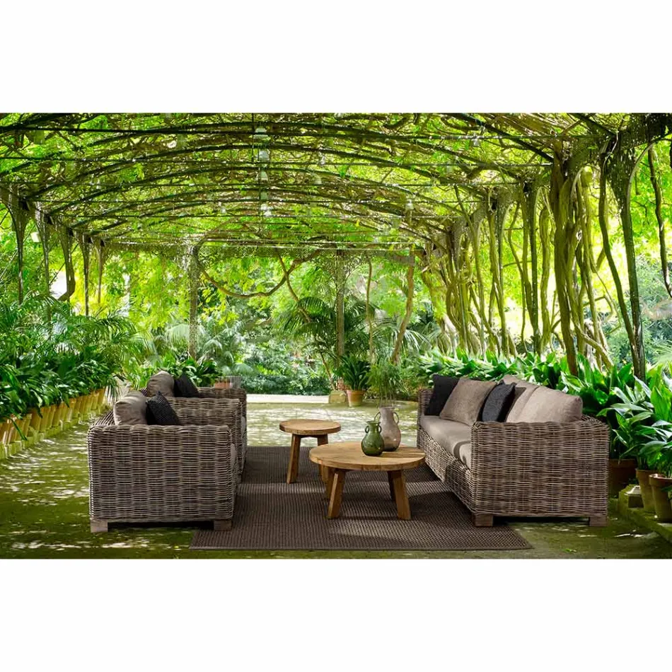 Sillón de ratán para interiores y exteriores de Homemotion - Ceara Design viadurini