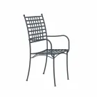 Sillón de metal apilable para exterior Hecho en Italia, 4 piezas - Pira viadurini