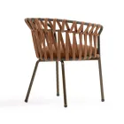 Sillón de exterior en cuerda, tela y aluminio - Emma Cross by Varaschin viadurini