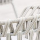 Sillón de exterior en cuerda, tela y aluminio - Emma Cross by Varaschin viadurini