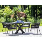 Sillón de exterior en cuerda, tela y aluminio - Emma Cross by Varaschin viadurini