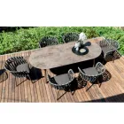 Sillón de exterior en cuerda, tela y aluminio - Emma Cross by Varaschin viadurini