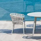 Sillón de exterior en cuerda, tela y aluminio - Emma Cross by Varaschin viadurini