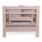 Homemotion - Sillón de exterior de diseño clásico Nusadua en madera de teca viadurini